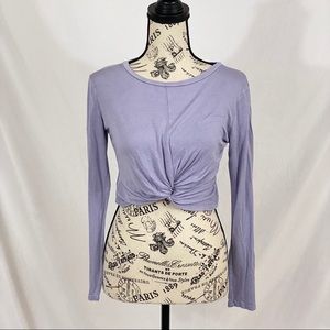 Gaze Cropped Lavender Top Size Small